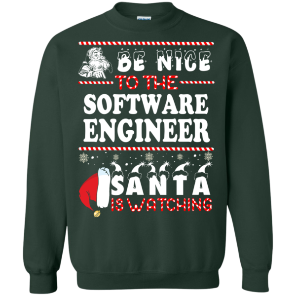 Be Nice To The Software Engineer Santa Is Watching Ugly Christmas Sweater
