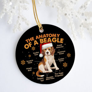 The Anatomy Of A Beagle Keepsake Christmas Ornament