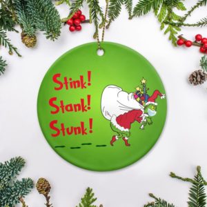 Grinch Hand Christmas Stink Stank Stunk Ornament