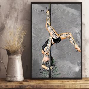 Pole Dance I Am Beautiful Enough Smart Enough Vintage Poster, Canvas