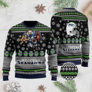 Seattle Seahawks 3D Ugly Christmas Sweater