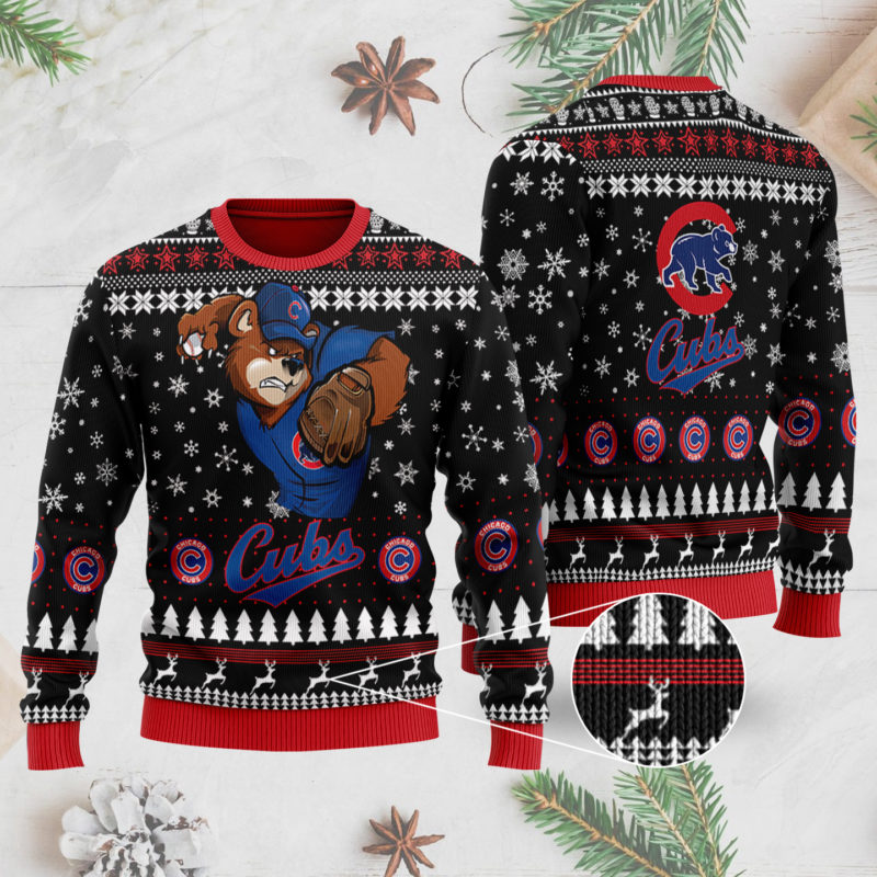 Chicago Cubs 3D Ugly Christmas Sweater