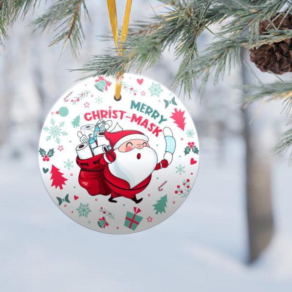 2020 Quarantined Christmas Co-Vi19 Decorative Christmas Ornament - Funny Christmas Holiday Gift
