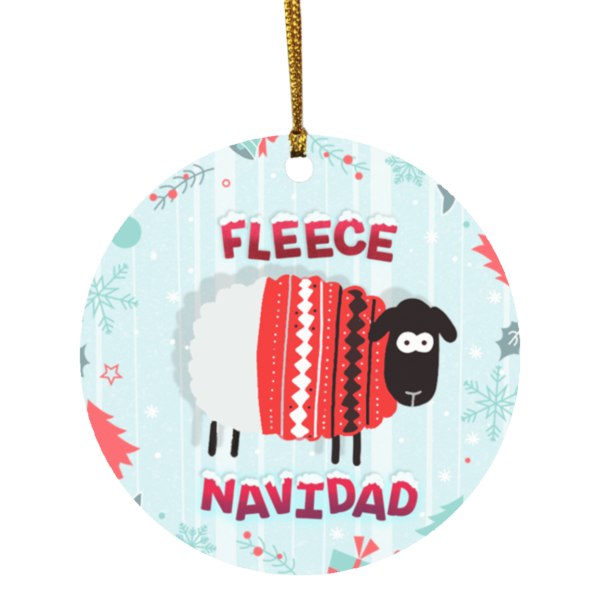 Fleece Navidad Sheep Wearing Red Sweatshirt Keepsake Christmas Ornament