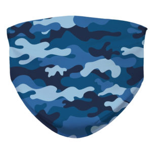 Camouflage Pattern Camo Blue Military Face Mask