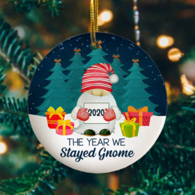 2020 The Year We Gnome Circle Ornament Keepsake - Funny 2020 Chritstmas Ornament