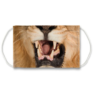 Angry Lion Face Big Cat Wild Animal Face Mask