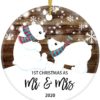 Christmas in Our New Home Ornaments 2020 Couple Married Wedding Decoration