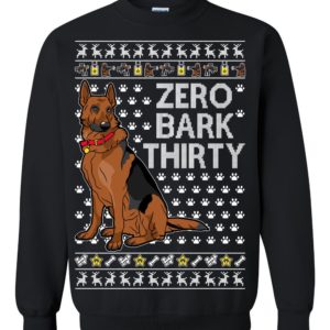 Zero Bark Thirty Dog Santa Claus Ugly Christmas Sweater