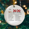Christmas 2020 Highlights A Year To Remember Quarantine Pandemic Decorative Christmas Ornament - Funny Holiday Gift
