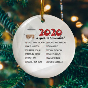 Christmas 2020 Highlights A Year To Remember Quarantine Pandemic Decorative Christmas Ornament – Funny Holiday Gift
