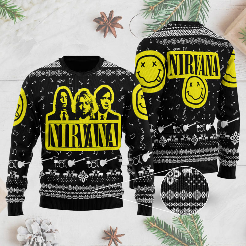 Nirvana Band 3D Printed Ugly Christmas Sweater