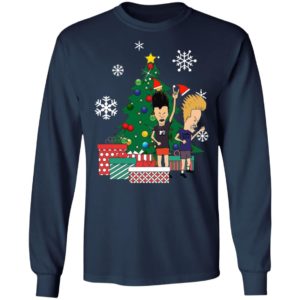 Beavis And Butthead Around The Christmas Tree Ugly Christmas Sweater