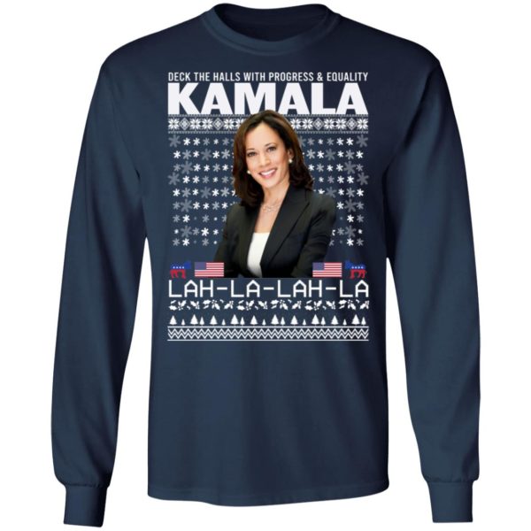 Deck The Halls With Progress And Equality Kamala Lah La Christmas Sweater