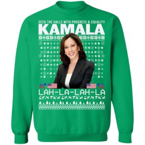 Deck The Halls With Progress And Equality Kamala Lah La Christmas Sweater