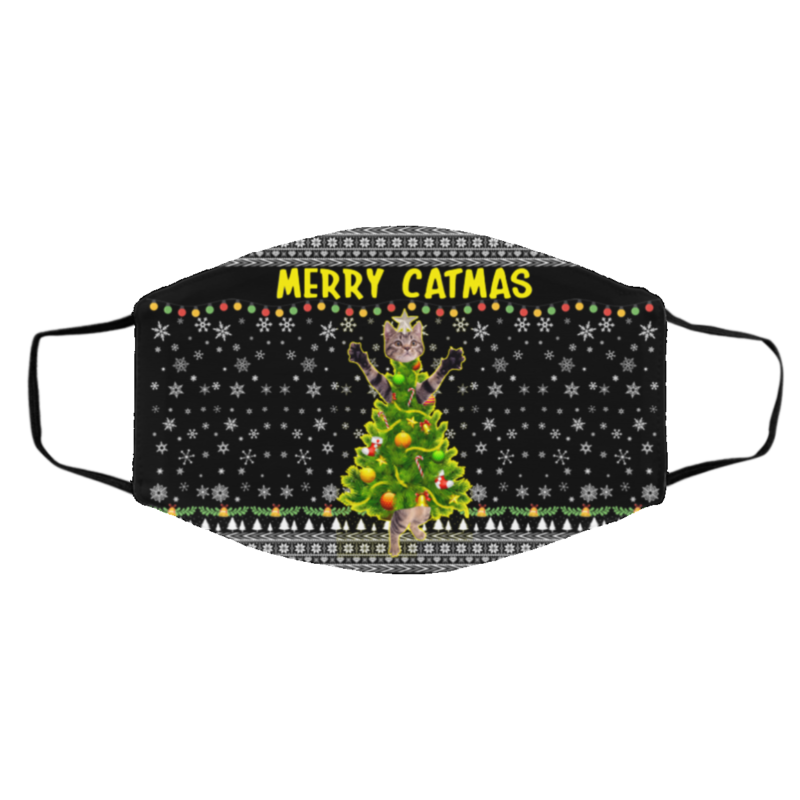 Merry Catmas – Kitten Kitty Ugly Christmas Face Mask