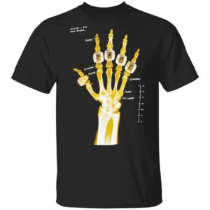 Kobe Bryant hand gold rings x-ray T-shirt, LS, Hoodie