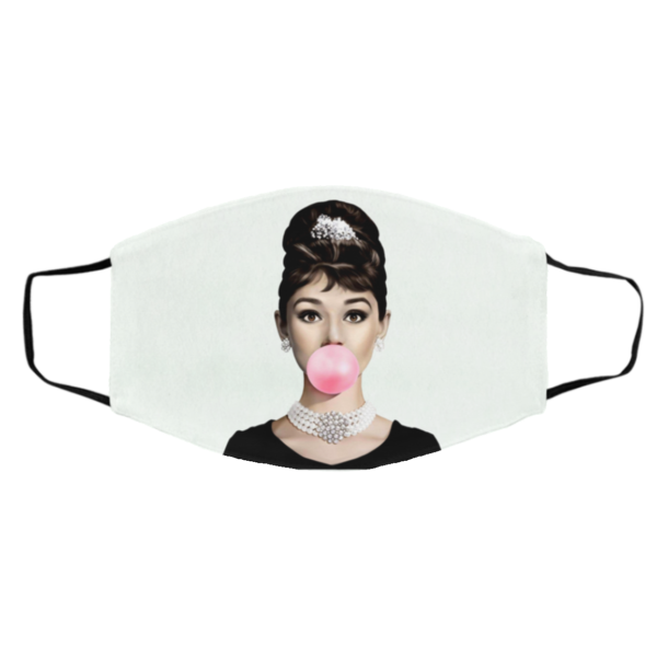Audrey Hepburn Bubble Gum Face Mask