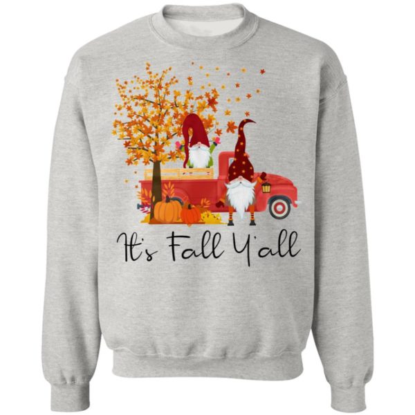 It’s Fall Y’all Cute Gnomes Pumpkin Autumn Tree Fall Shirt