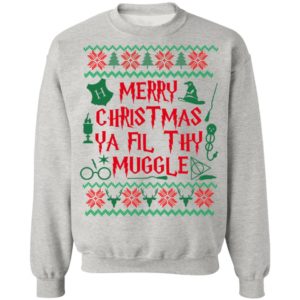 Merry Christmas Ya Filthy Muggle Harry Potter Movie Ugly Christmas Sweater, Long Sleeve
