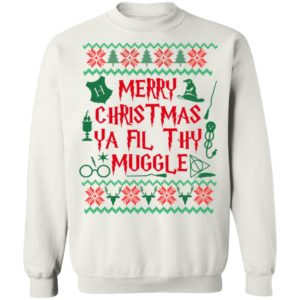 Merry Christmas Ya Filthy Muggle Harry Potter Movie Ugly Christmas Sweater, Long Sleeve