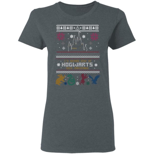 Id Rather Stay At HOGWARTS This Christmas Harry Potter Ugly Christmas Sweater, Long Sleeve