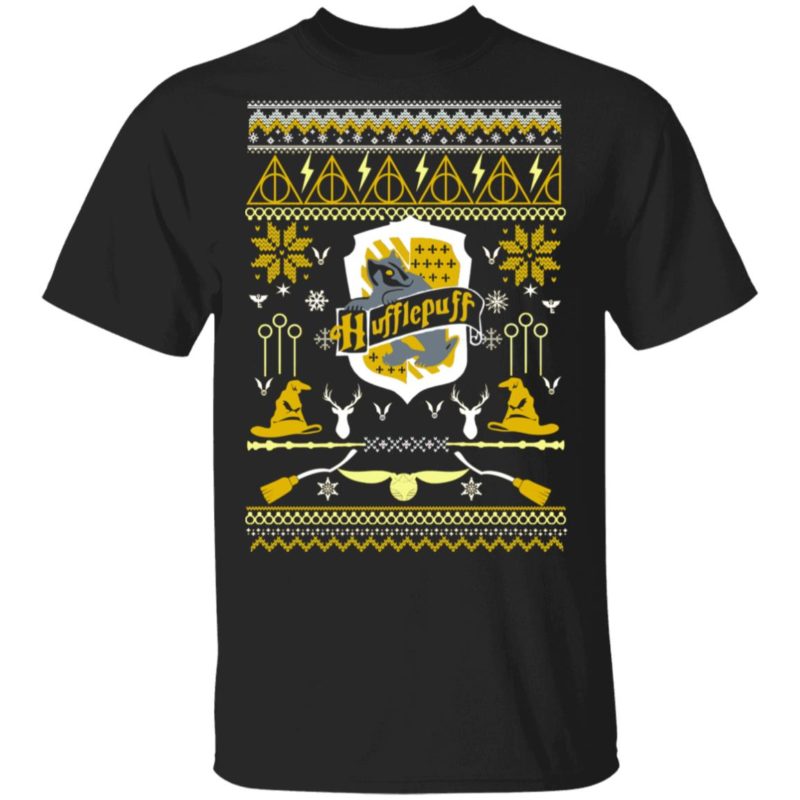 Harry Potter Hufflepuff Ugly Christmas Sweater, Long Sleeve