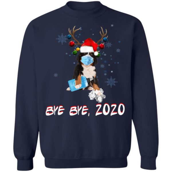 Bemese Moutain Dog Bye Bye 2020 Christmas New Year T-Shirt, Long Sleeve