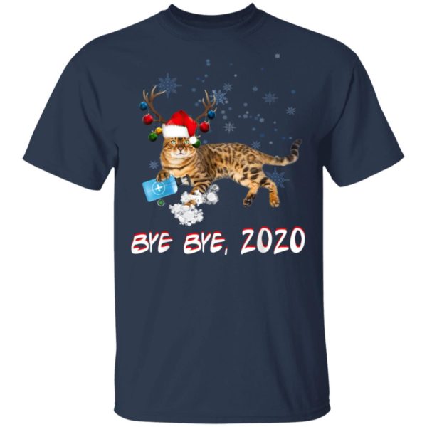 Ashera Cat Bye Bye 2020 Christmas New Year T-Shirt, Long Sleeve