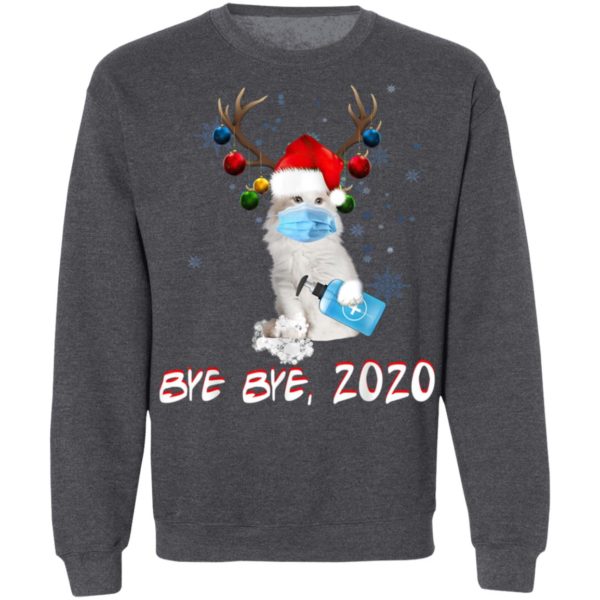 American Curl Cat Bye Bye 2020 Christmas New Year T-Shirt, Long Sleeve