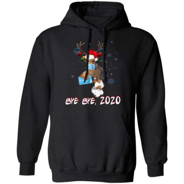 Airedale Terrier Dog Bye Bye 2020 Christmas New Year T-Shirt, Long Sleeve