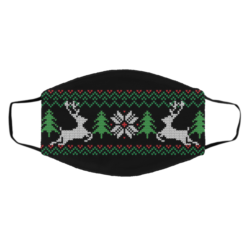 UGLY CHRISTMAS SWEATER Pattern Face Mask