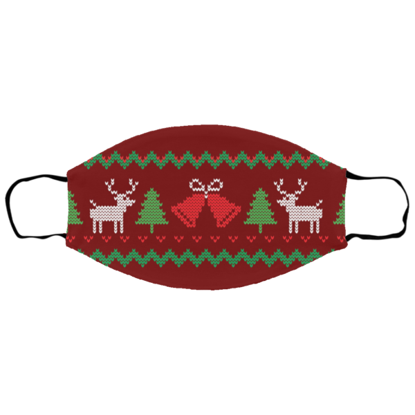 Ugly Christmas Sweater Seamless Red Face Mask