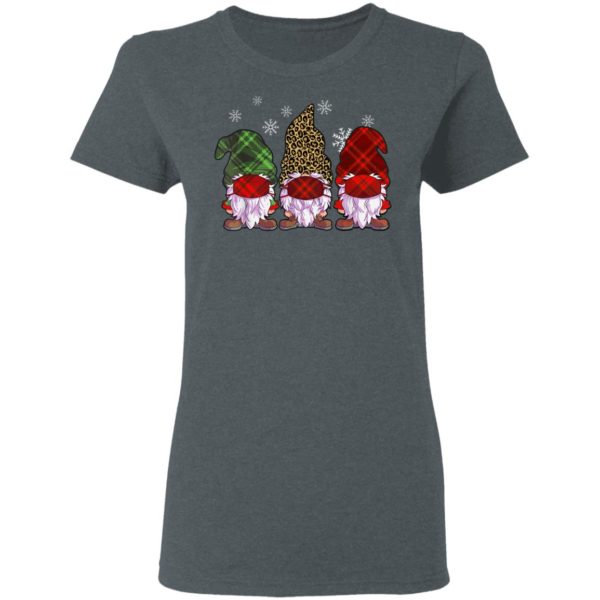 Quarantine Christmas Gnomes Wearing Mask Buffalo Plaid Shirt, Long Sleeve