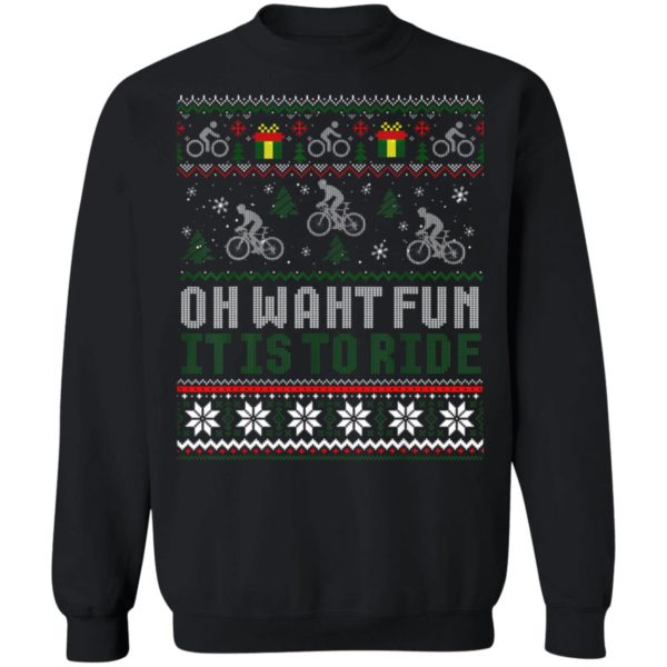 Cycling Bicycle Bike Cyclist Ugly Christmas Xmas Sweater TShirt