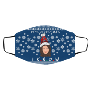 It’s Christmas I KNOW Monica Geller Ugly Christmas Face Mask