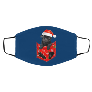 Santa Pug Merry Christmas face mask