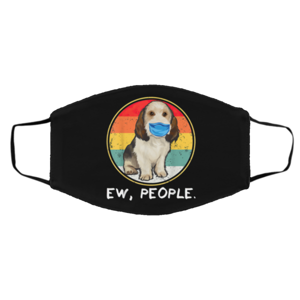 Ew People Petit Basset Griffon Vendeen Dog Wearing Face Mask