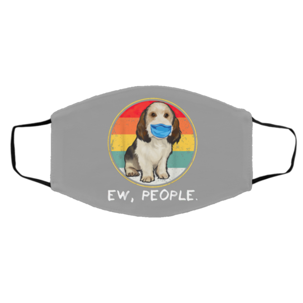 Ew People Petit Basset Griffon Vendeen Dog Wearing Face Mask