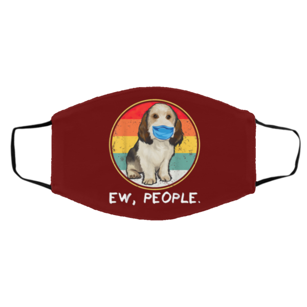 Ew People Petit Basset Griffon Vendeen Dog Wearing Face Mask