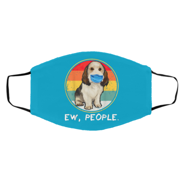 Ew People Petit Basset Griffon Vendeen Dog Wearing Face Mask