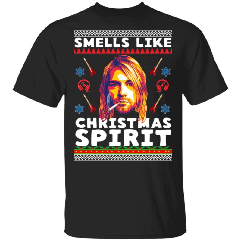 Smells Like Christmas Spirit Kurt Cobain Ugly Christmas Sweater