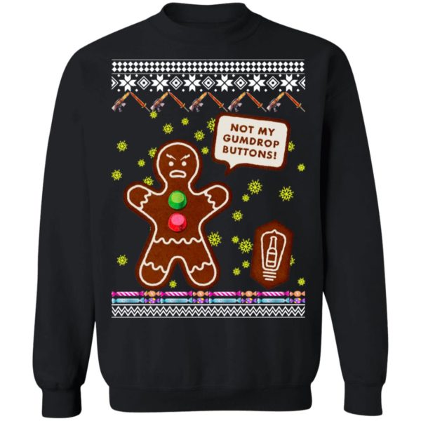 Not My Gumdrop Buttons Gingerbread Man Ugly Christmas Sweater