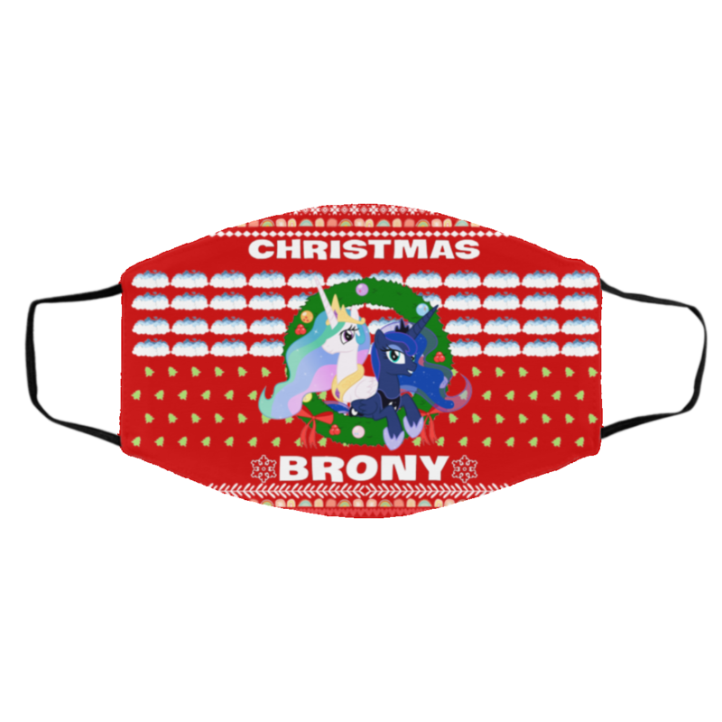 Christmas Brony Ugly Christmas Face Mask