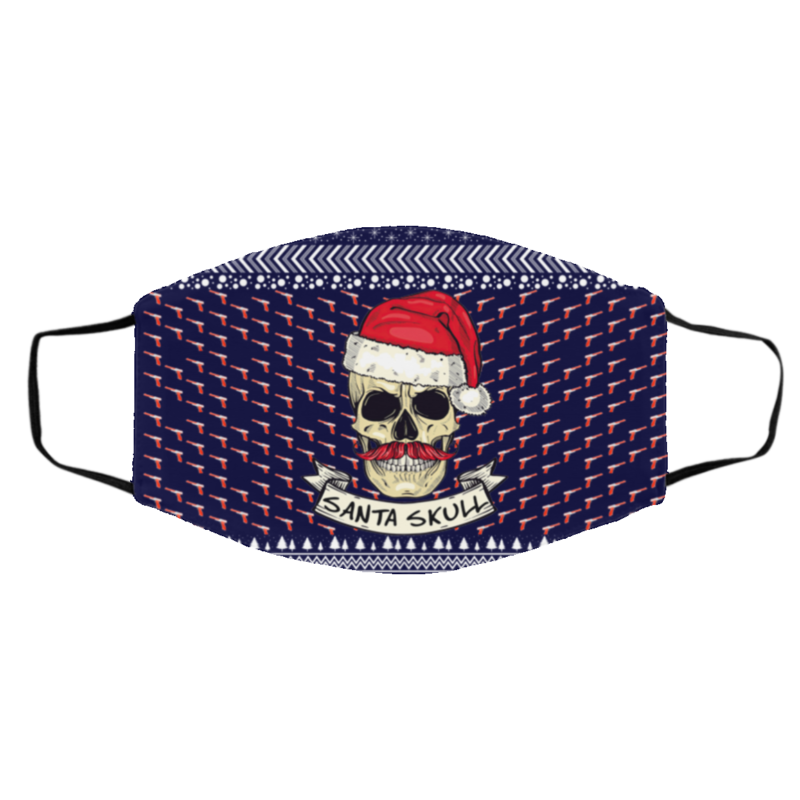 Santa Skull Ugly Christmas Face Mask