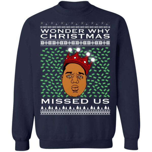Wonder Why Christmas Missed Us Notorious BIG Ugly Christmas Sweater