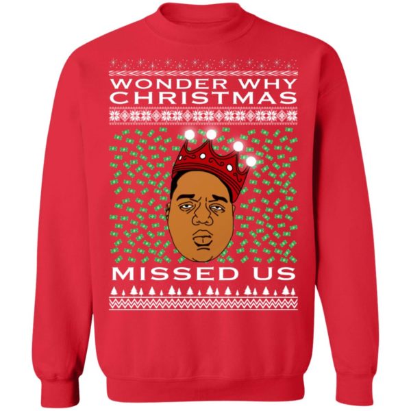 Wonder Why Christmas Missed Us Notorious BIG Ugly Christmas Sweater