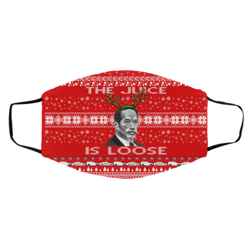 The Juice Is Loose OJ Parody Ugly Christmas Face Mask