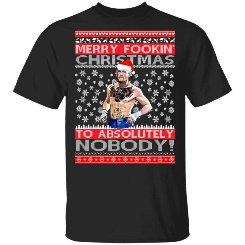 Conor McGregor Merry Fookin Christmas To Absolutely Nobody Ugly Christmas Sweater