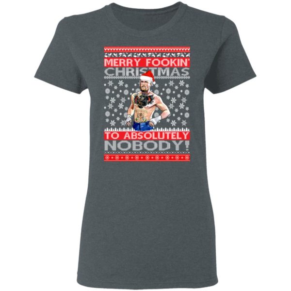 Conor McGregor Merry Fookin Christmas To Absolutely Nobody Ugly Christmas Sweater